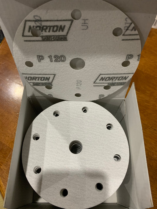 Norton Speedgrip 150mm P120 8+1 hole sanding disc