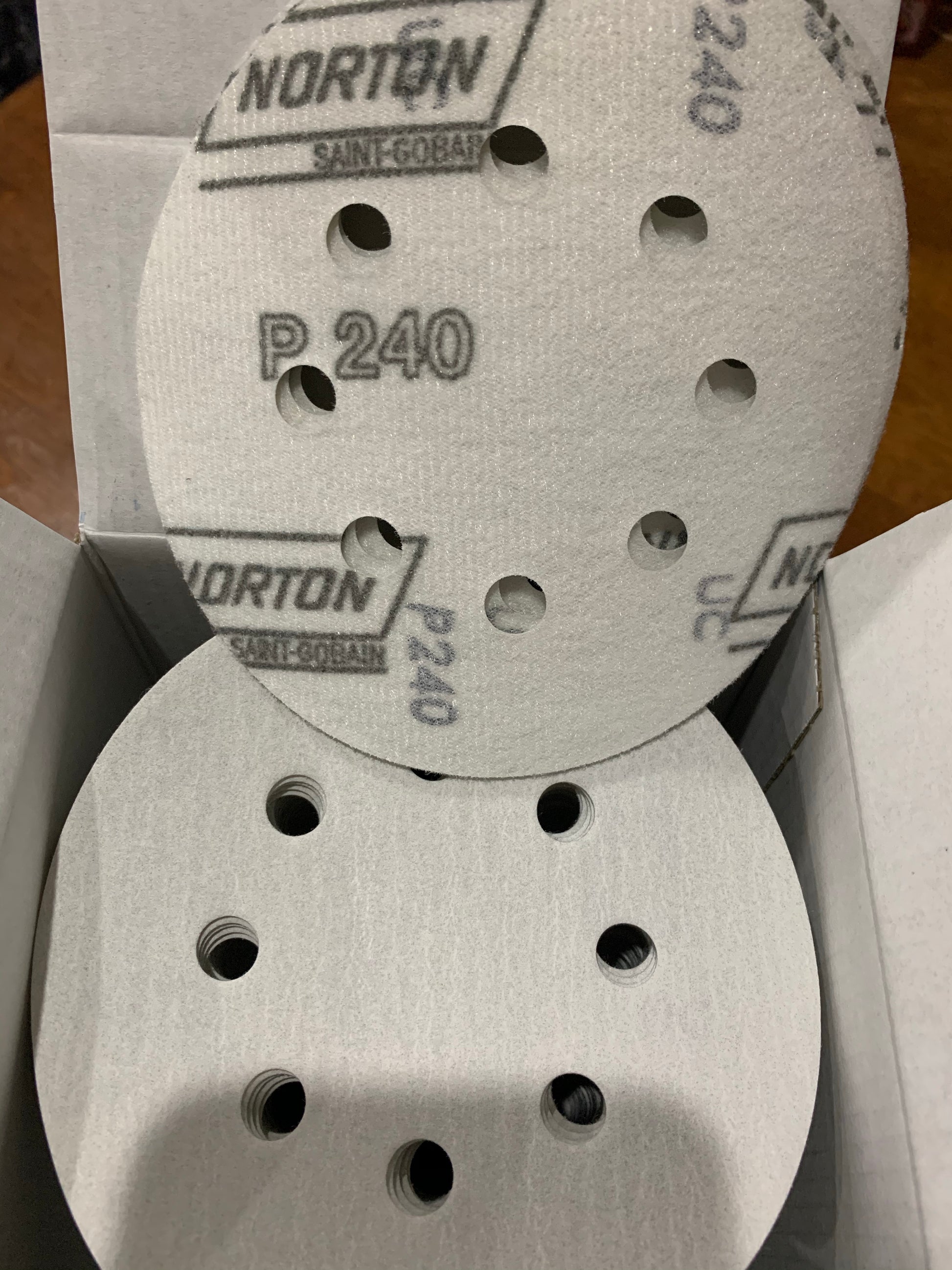 Pack of 10 - Norton Speedgrip 125mm P240 sanding disc