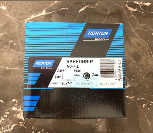 Pack of 100 - Norton Speedgrip 125mm P320 sanding disc