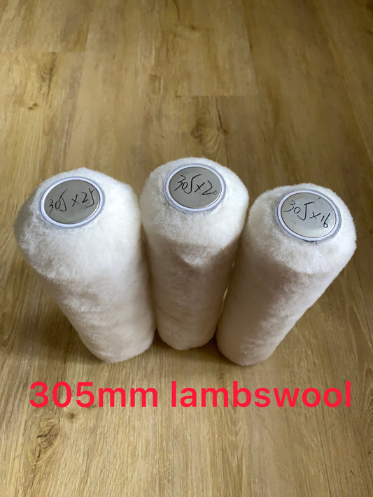 Sleek 305mm Natural Sheepskin Roller Sleeve with option of 16, 20, and 25mm Nap